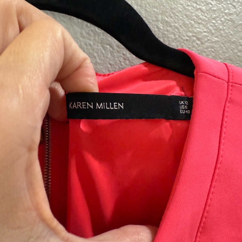 Karen Millen Vibrant Pink Mini Dress - Picture 2 of 3